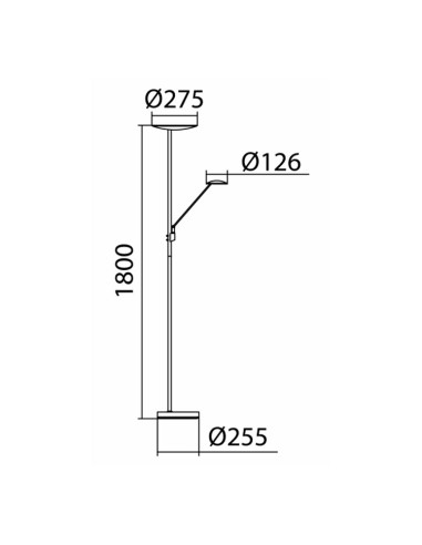 Lámpara de pie Daphne 33W+8W CCT