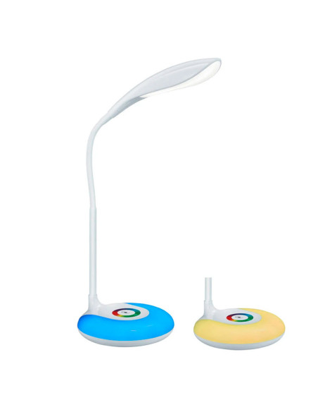 Lámpara mesa Krait Blanca 3.5W + 1.5W
