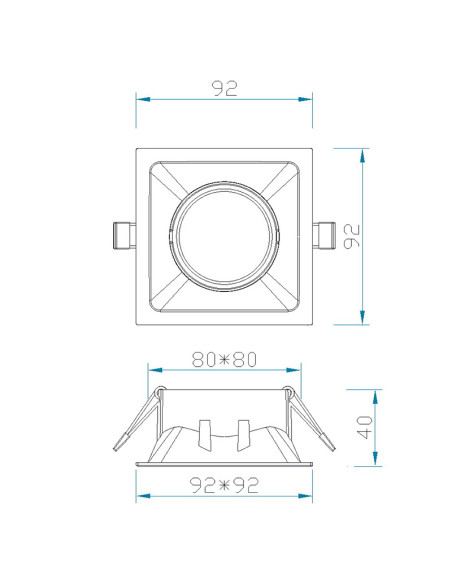 Empotrable Downlight COMFORT GU10 para GU10