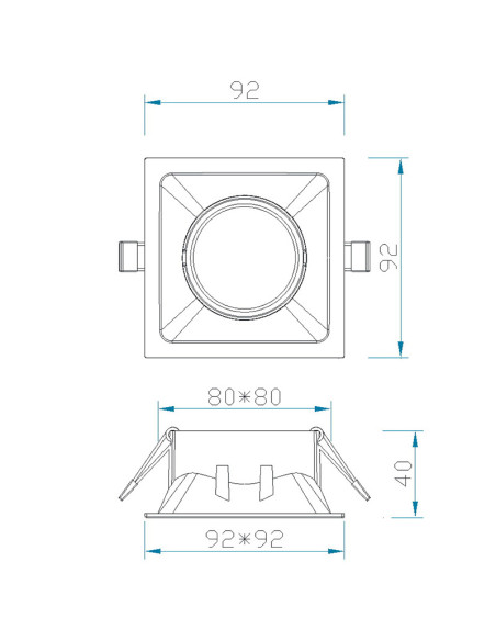 Empotrable Downlight COMFORT GU10 para GU10