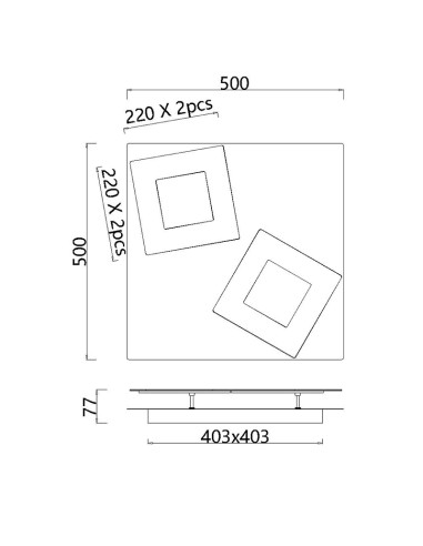 Plafón de techo DALIA