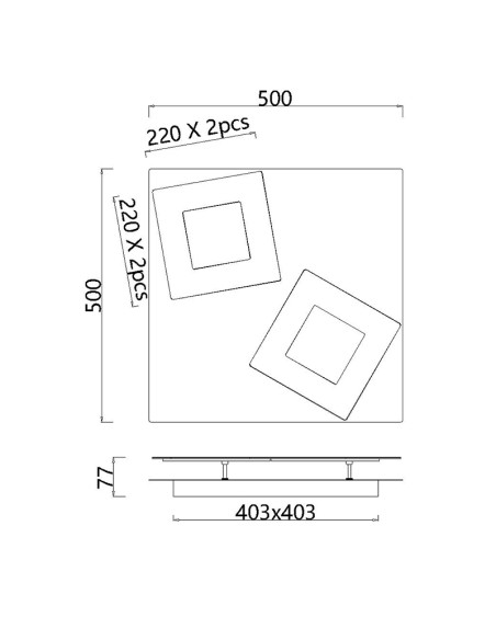Plafón de techo DALIA
