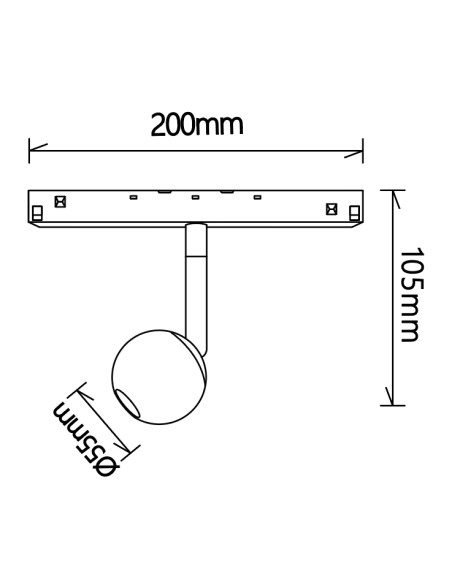 Lámpara de colgar para carril MAGNETO