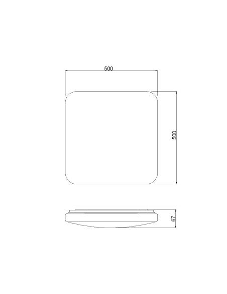 Plafón de techo QUATRO II Blanco