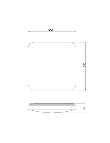 Plafón de techo QUATRO II Blanco