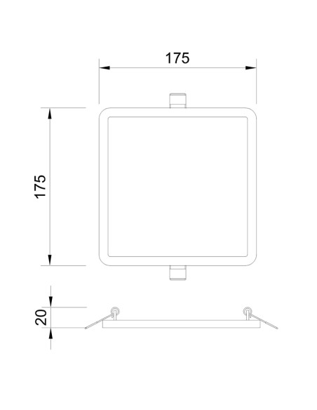 Panel LED empotrable SAONA EMPOTRABLE Blanco