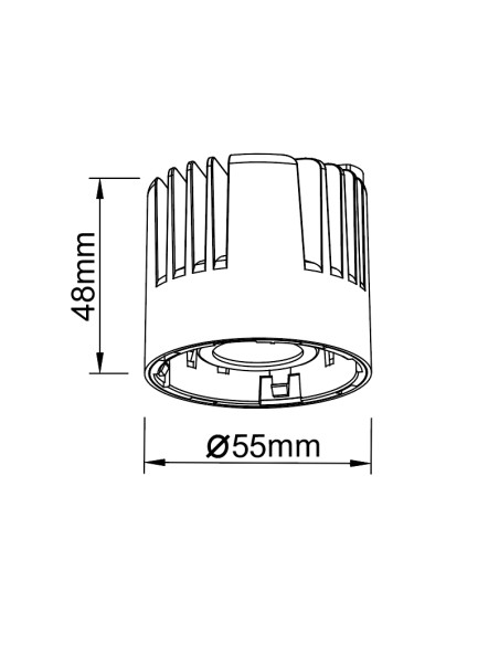 Downlight SUNSET Negro