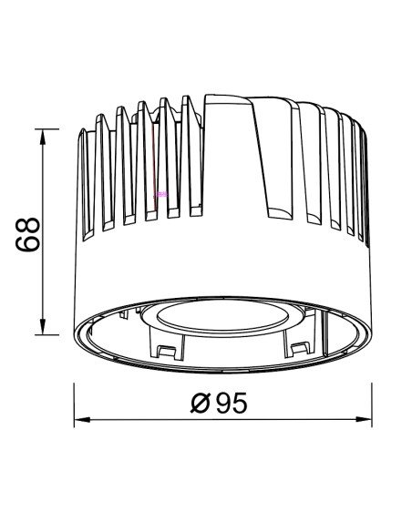 Downlight SUNSET Negro
