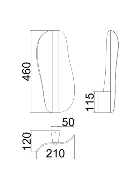 Aplique de Pared BIANCA Blanco Dimable