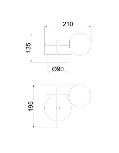 Aplique de Pared CELLAR Negro para G4