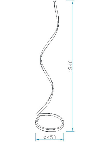 Lámpara de pie NUR Plata