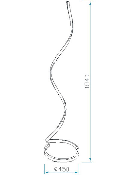 Lámpara de pie NUR Plata