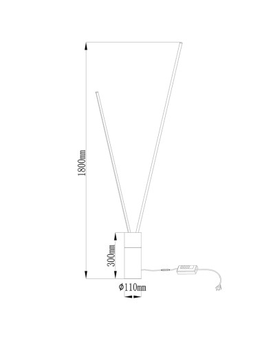 Lámpara de pie VERTICAL Blanco