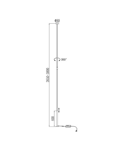 Lámpara de pie VERTICAL Blanco