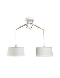 Lámpara de techo NORDICA Blanco y Madera para E27