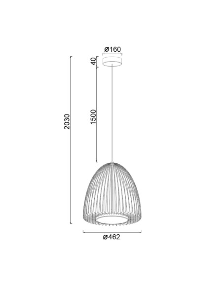 Lámpara de techo SMART Negro
