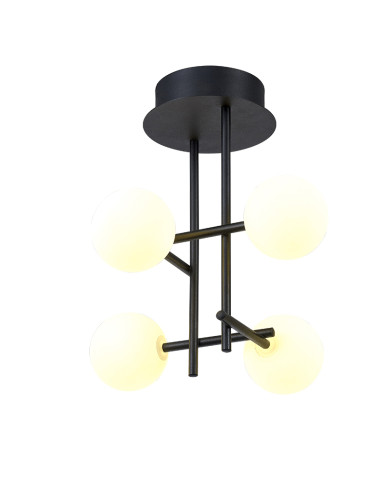 Plafón de techo CELLAR Negro para G4