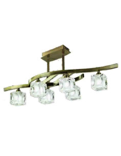 Plafón de techo CUADRAX Marrón para G9
