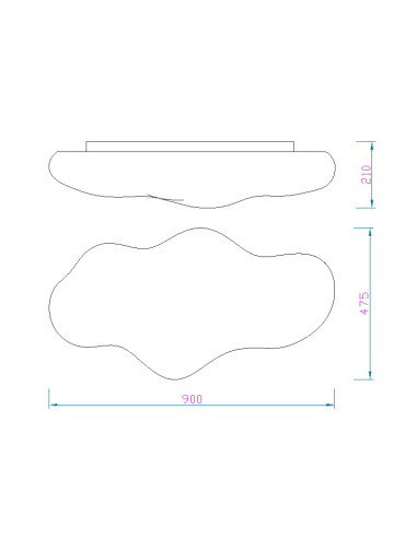 Plafón de techo EOS Blanco para E27