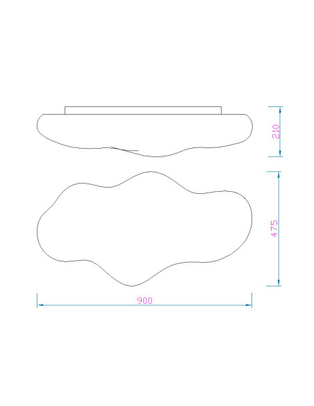 Plafón de techo EOS Blanco para E27