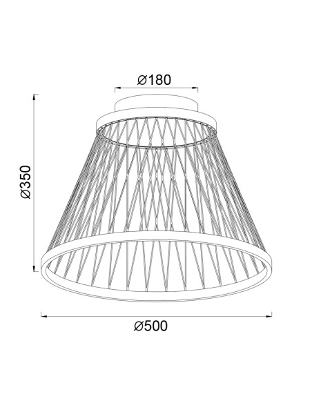 Plafón de techo SPIDER Gris