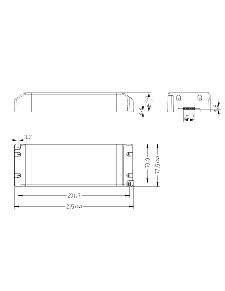 Fuente de alimentación para carril magnético MAGNETO 06 Blanco