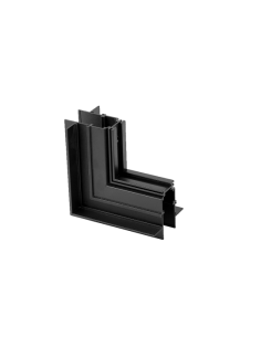 Conexión Empotrar en L 90º para carril magnético MAGNETO Negro