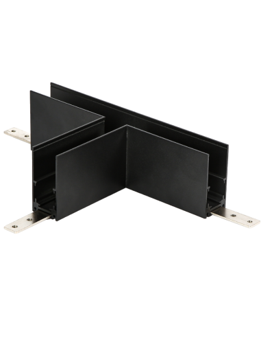 Conexión de Superficie en T 90º para carril magnético MAGNETO Negro