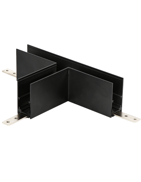 Conexión de Superficie en T 90º para carril magnético MAGNETO Negro