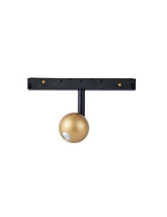 Foco para carril magnético Downlight MAGNETO Negro y Oro