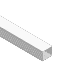 Perfil de Aluminio Double 35x35mm Anodizado, Cover Opal Blanco x2m