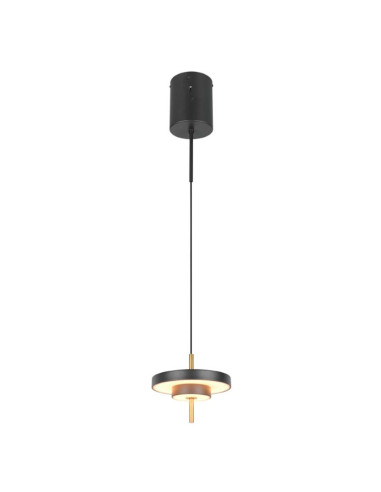 Colgante 10W metal negro con difusor acrílico CCT keaton