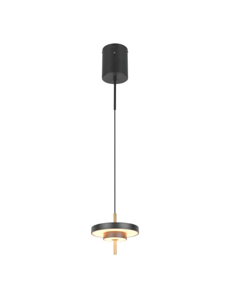 Colgante 10W metal negro con difusor acrílico CCT keaton