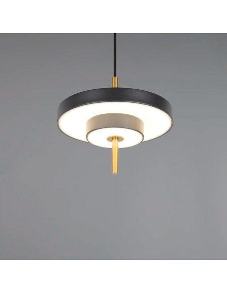 Colgante 10W metal negro con difusor acrílico CCT keaton