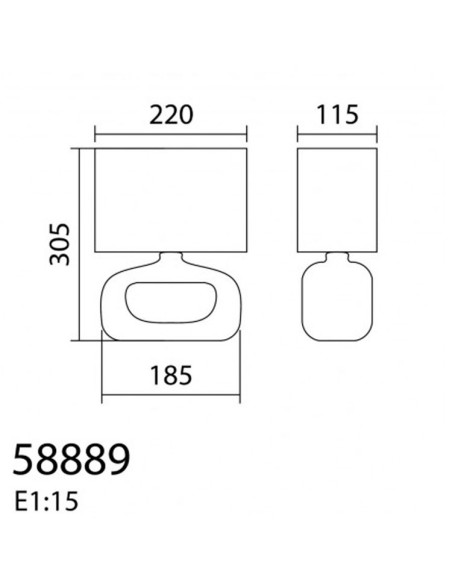 Lámpara de mesa para 1 E27 (no incluida) Pubol