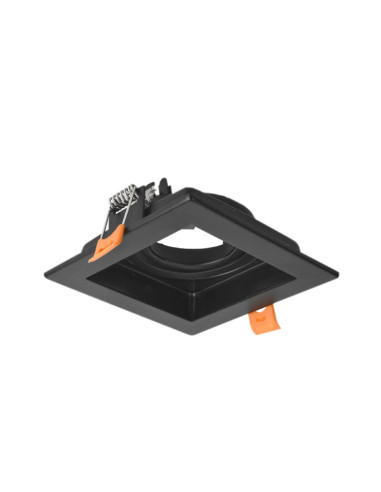 Spot Móvil Blanco Metálico 10x10cm Corte 9x9cm para Bombilla GU10