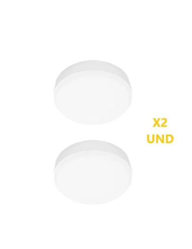 Pack por 2 und Plafón Foco LED redondo FRAMELESS de 17cm, 22W 1870lm Frío, de aplicar