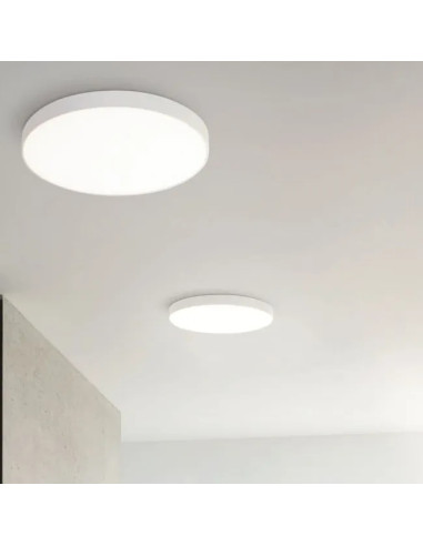 Pack por 2 und Plafón Foco LED redondo FRAMELESS de 17cm, 22W 1870lm Frío, de aplicar