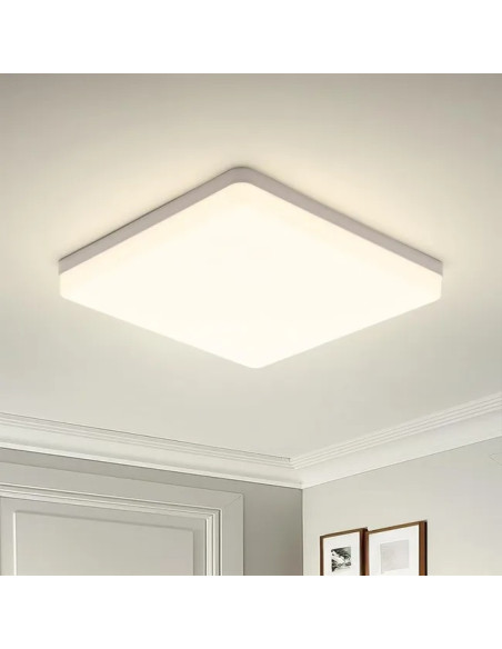Pack por 2 und Foco LED Plafón cuadrado FRAMELESS de 17x17cm 22W 1870lm Neutro, Aplicar