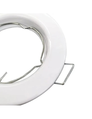Pack 3 und Aro Foco empotrado Fijo blanco 8cm Lampara GU10 y MR16