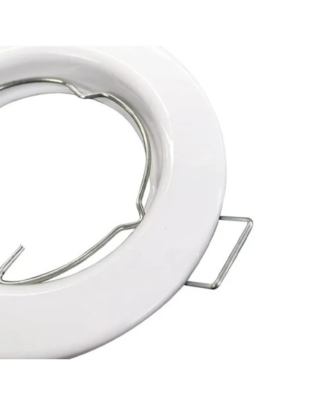Pack 3 und Aro Foco empotrado Fijo blanco 8cm Lampara GU10 y MR16