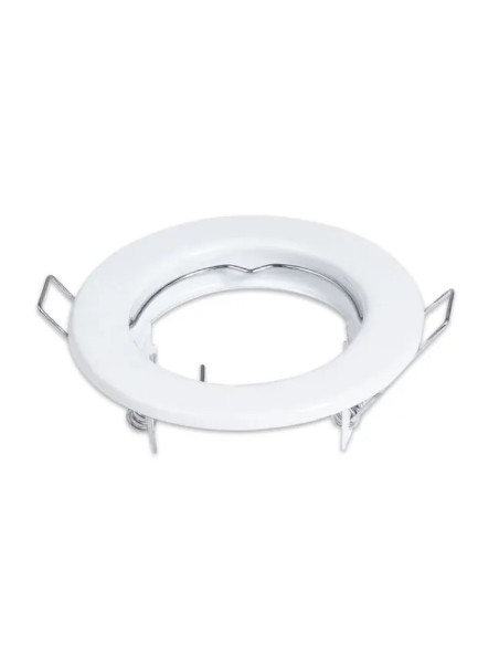 Pack 5 und Aro Foco empotrado Fijo blanco 8cm Lampara GU10 y MR16