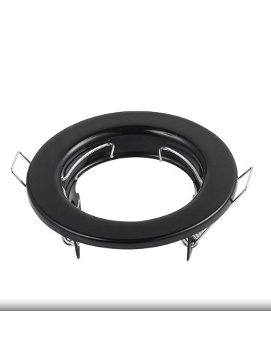 Pack 3 und Aro Foco empotrado Fijo Negro 8cm Lampara GU10 y MR16