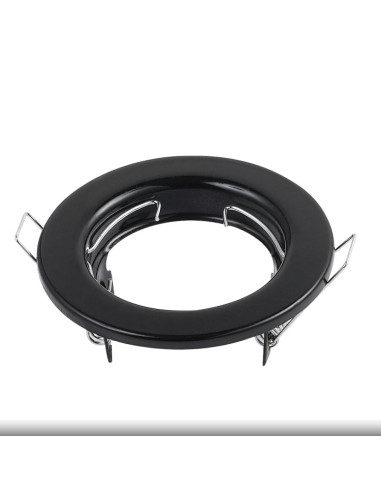 Pack 5 und Foco empotrado Fijo Negro 8cm Lampara GU10 y MR16
