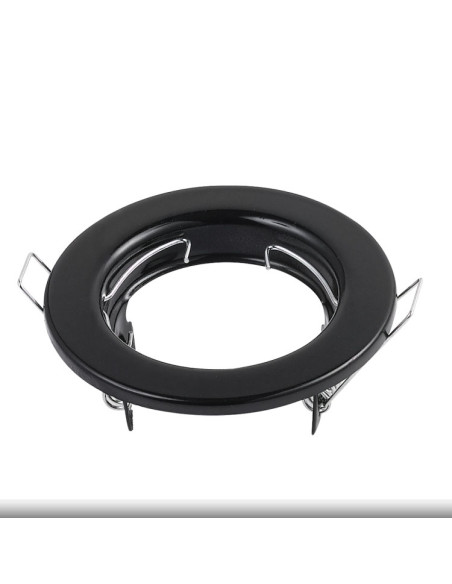 Pack 5 und Foco empotrado Fijo Negro 8cm Lampara GU10 y MR16