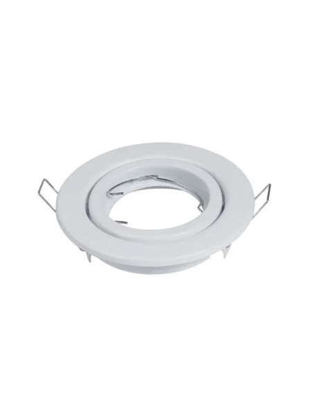 Pack 3 und Aro Foco empotrado Movil blanco 9cm Lampara GU10 y MR16