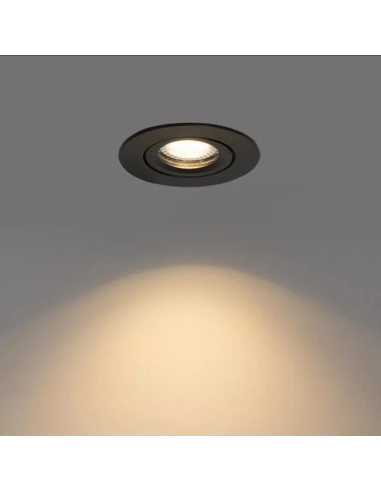 Pack 5 und Foco empotrado Móvil Negro 9cm Lampara LED GU10 y MR16