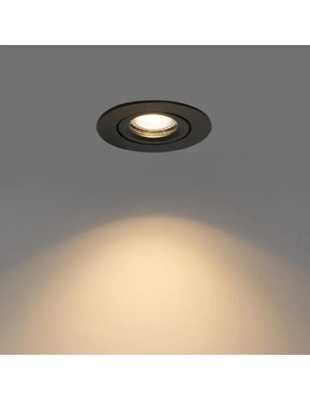 Pack 5 und Foco empotrado Móvil Negro 9cm Lampara LED GU10 y MR16