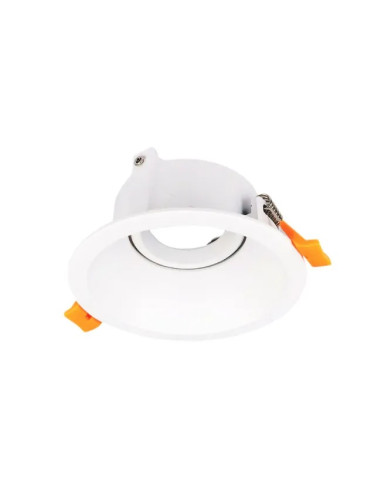 Pack de 5 und de Aro downlight Móvil 9cm Corte 7.5cm para Bombillas GU10 - Blanco