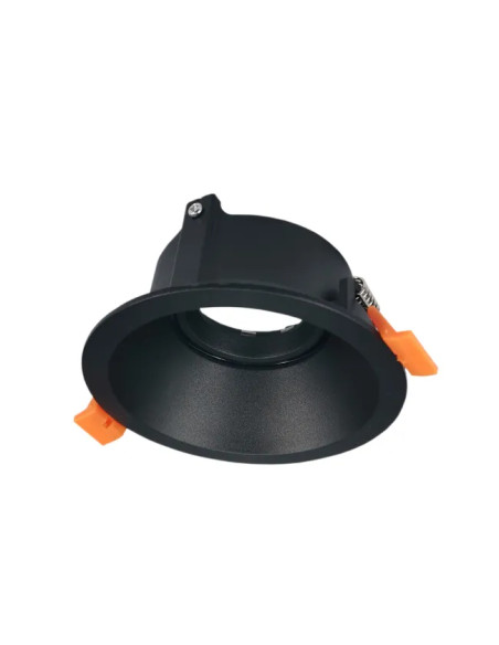 Pack de 3 und de Aro downlight Móvil 9cm Corte 7.5cm para Bombillas GU10 - Negro